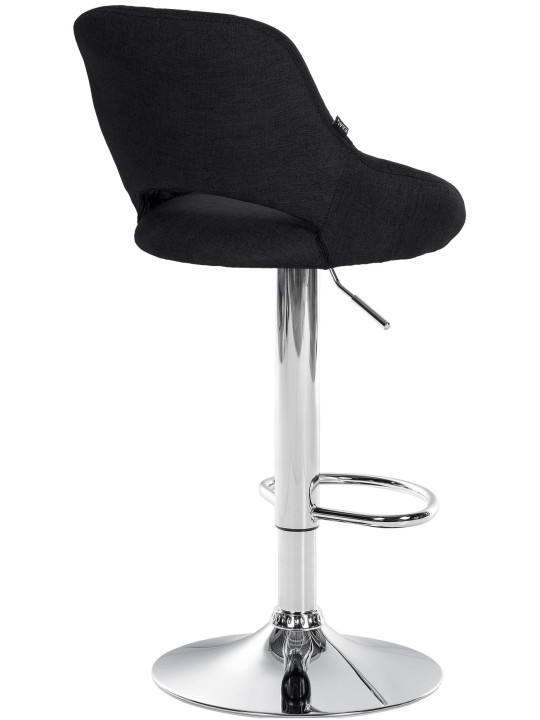 Conjunto de 2 bancos altos tecido Milet C, preto