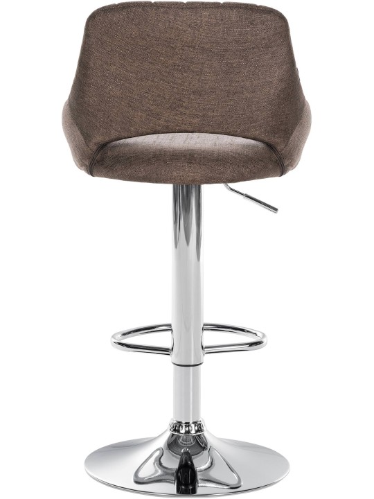 Conjunto de 2 bancos altos tecido Milet C, castanho