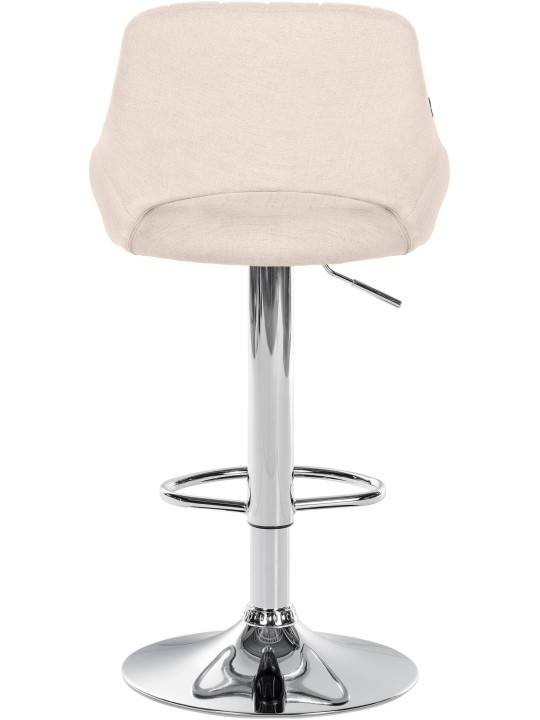 Conjunto de 2 bancos altos tecido Milet C, creme