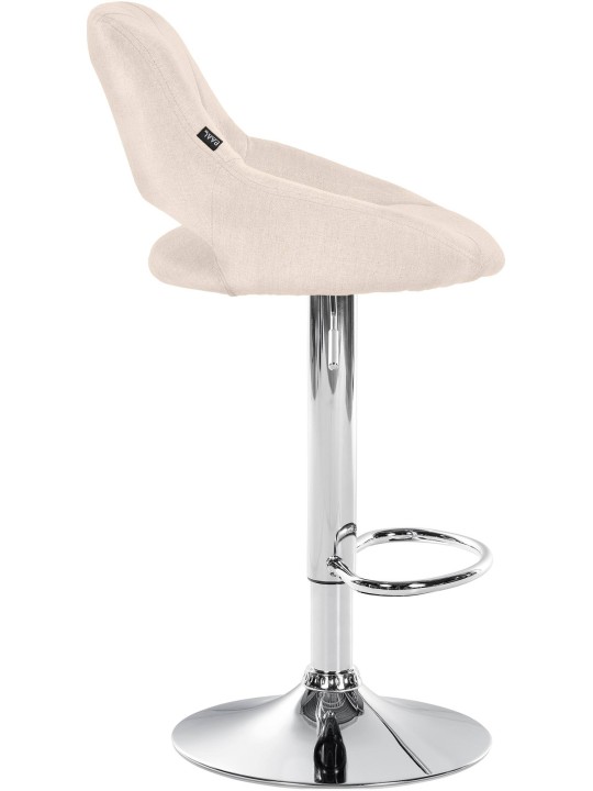 Conjunto de 2 bancos altos tecido Milet C, creme