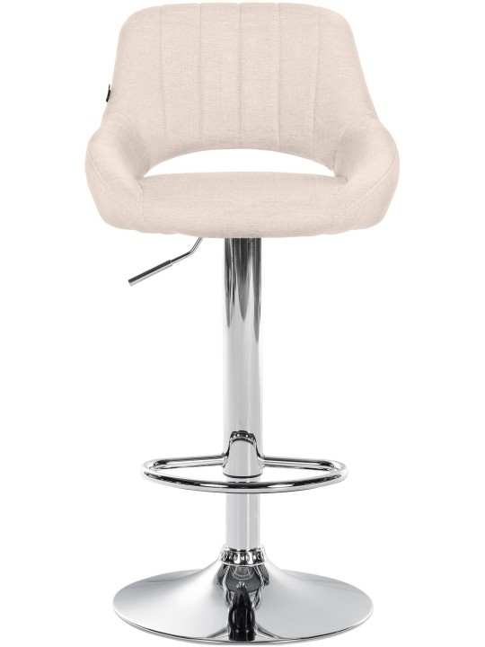 Conjunto de 2 bancos altos tecido Milet C, creme