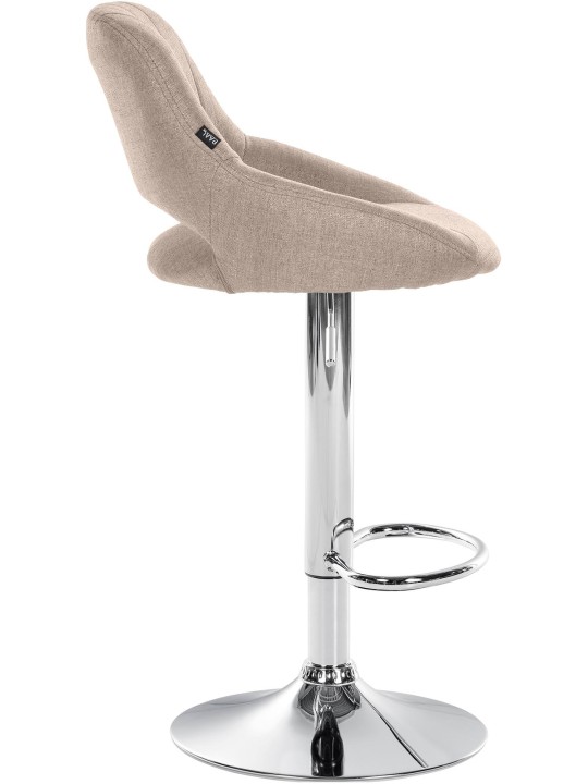 Conjunto de 2 bancos altos tecido Milet C, taupe