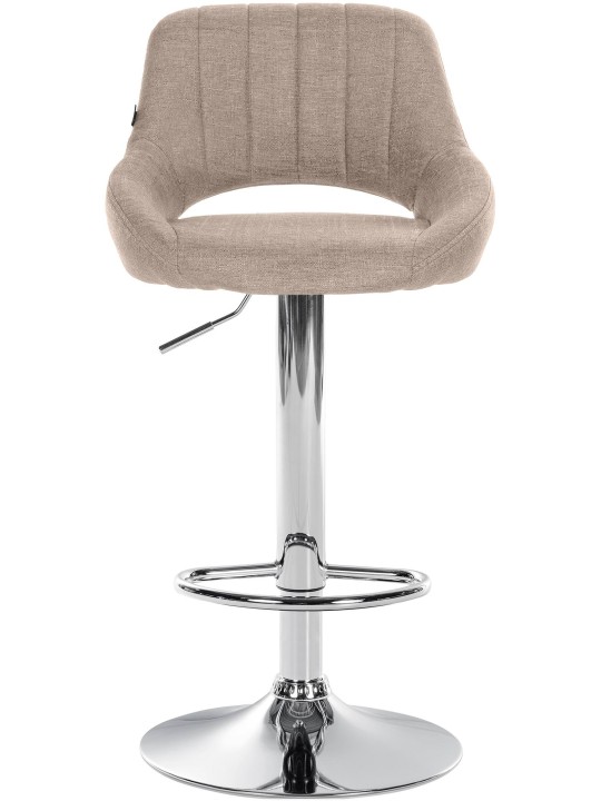 Conjunto de 2 bancos altos tecido Milet C, taupe