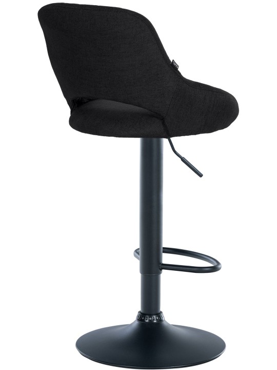 Conjunto de 2 bancos altos tecido Milet B, preto