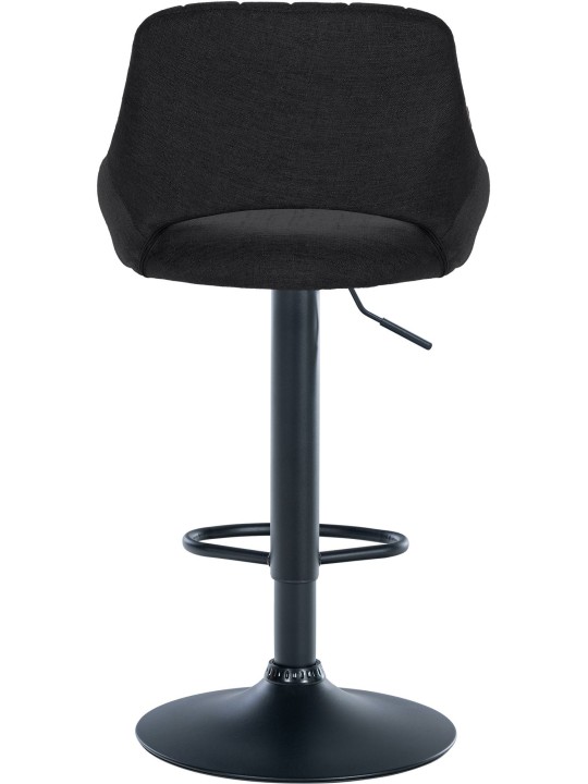 Conjunto de 2 bancos altos tecido Milet B, preto