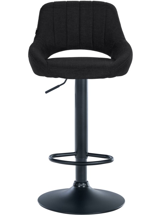 Conjunto de 2 bancos altos tecido Milet B, preto