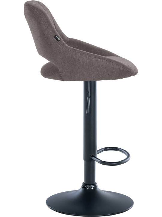 Conjunto de 2 bancos altos tecido Milet B, cinza escuro