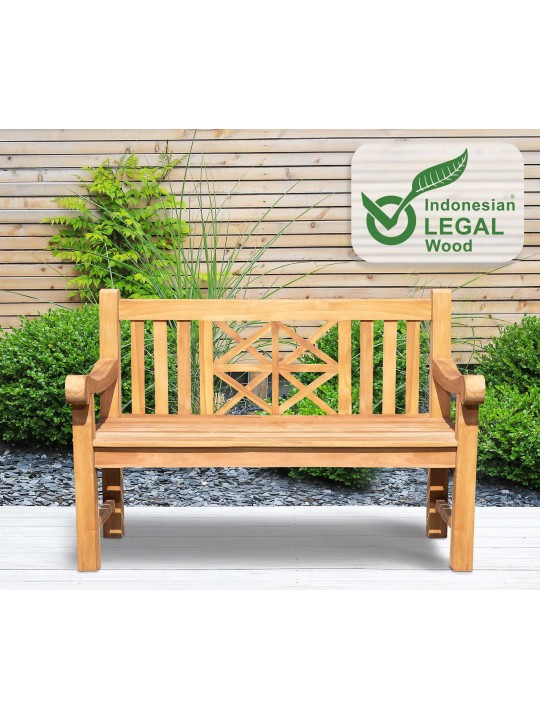 Banco de teca Flórida 120 cm, teca Banco de teca Flórida 120 cm, teca