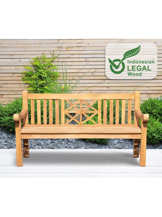 Banco de teca Flórida 150 cm, teca Banco de teca Flórida 150 cm, teca