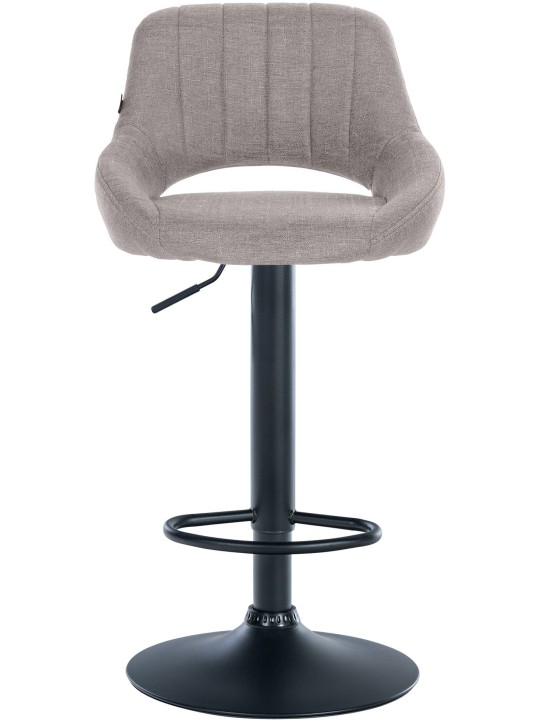 Conjunto de 2 bancos altos tecido Milet B, cinza