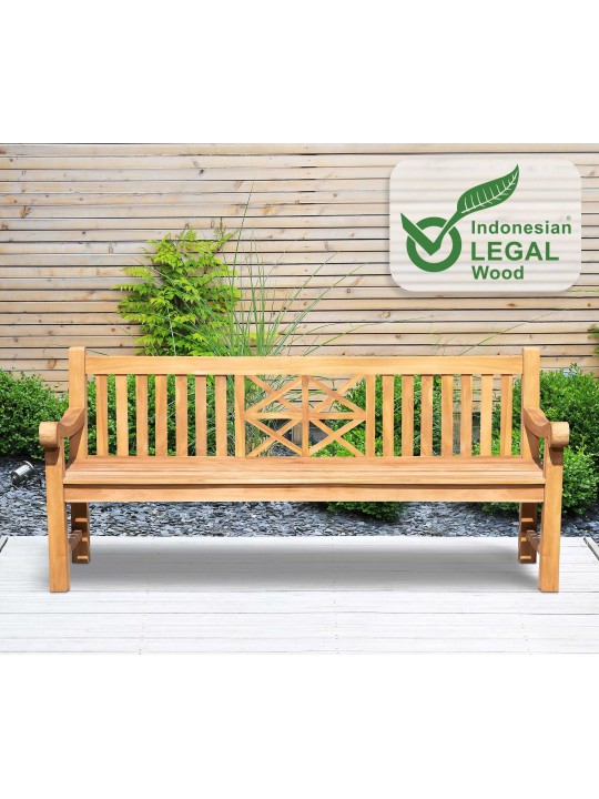 Banco de teca Flórida 200 cm, teca Banco de teca Flórida 200 cm, teca