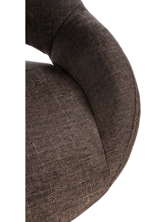 Conjunto de 2 bancos altos tecido Milet B, castanho