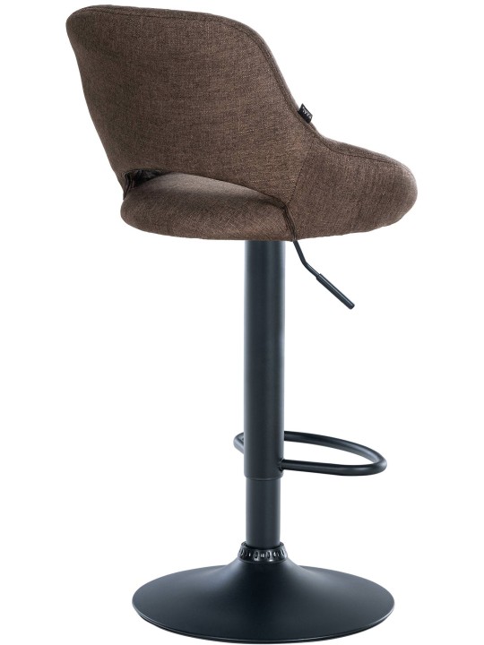 Conjunto de 2 bancos altos tecido Milet B, castanho