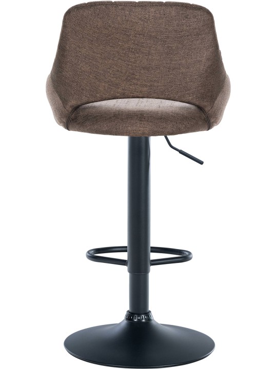 Conjunto de 2 bancos altos tecido Milet B, castanho