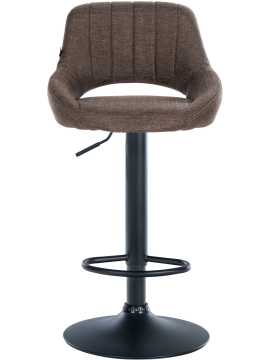 Conjunto de 2 bancos altos tecido Milet B, castanho