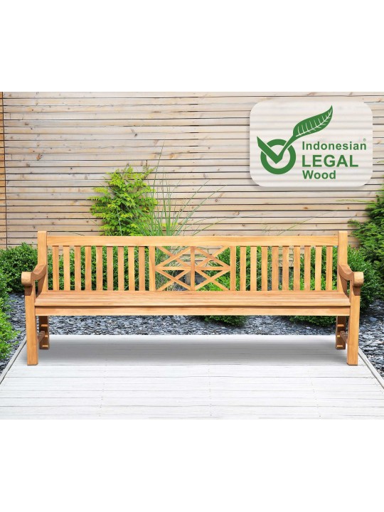 Banco de teca Florida 240 cm, teca Banco de teca Florida 240 cm, teca