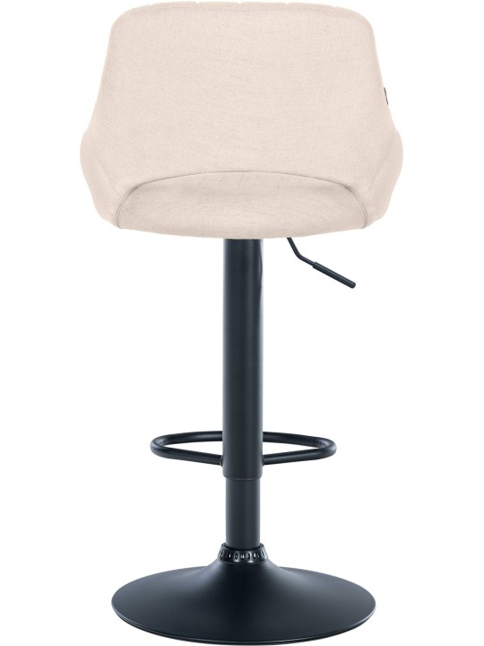 Conjunto de 2 bancos altos tecido Milet B, creme