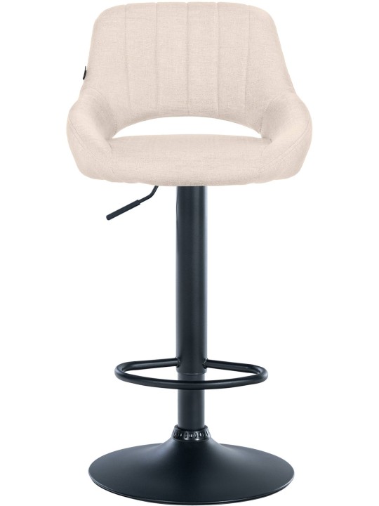 Conjunto de 2 bancos altos tecido Milet B, creme