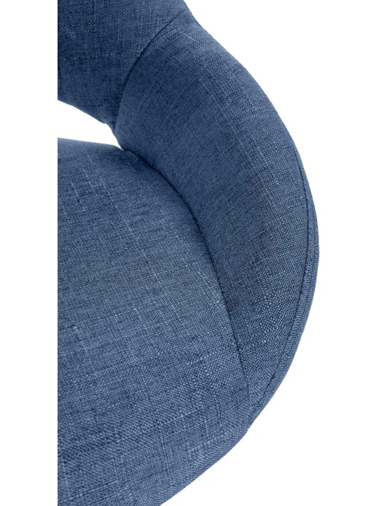 Conjunto de 2 bancos altos tecido Milet B, azul