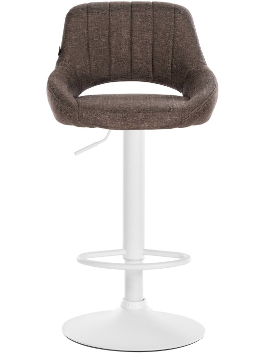 Conjunto de 2 bancos altos tecido Milet W, castanho