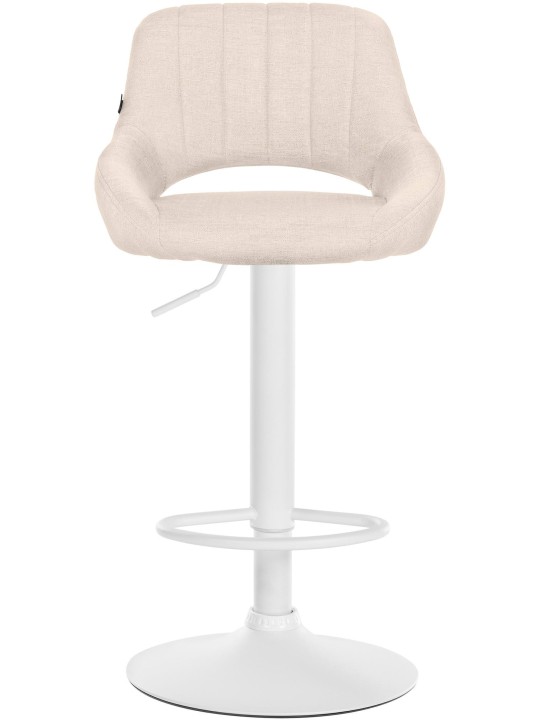 Conjunto de 2 bancos altos tecido Milet W, creme