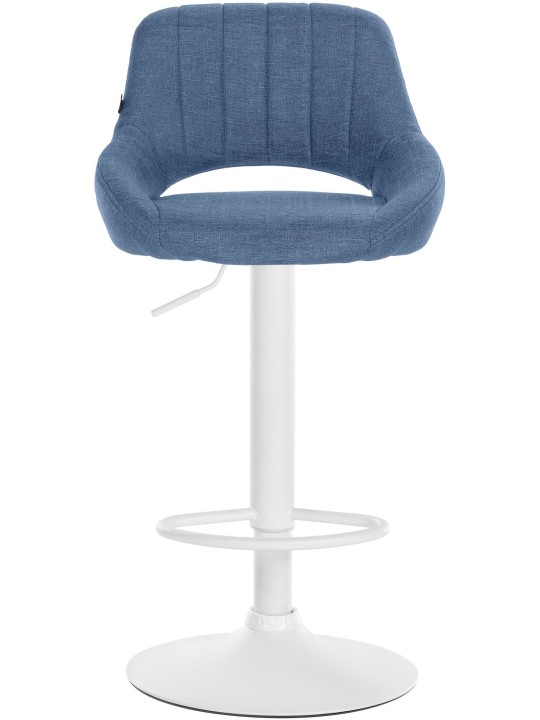 Conjunto de 2 bancos altos tecido Milet W, azul