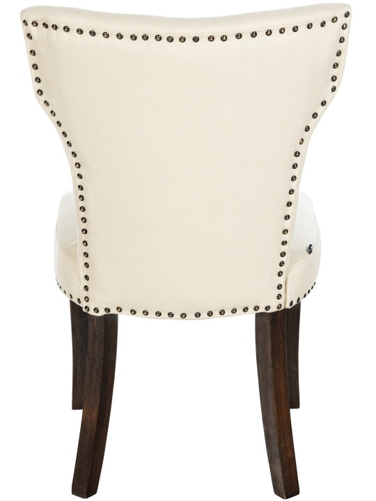 Conjunto de 2 cadeiras para sala de jantar tecido Zadar antigo escuro, creme Conjunto de 2 cadeiras para sala de jantar tecido Zadar antigo escuro, creme