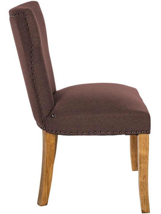 Conjunto de 2 cadeiras para sala de jantar tecido Zadar luz antiga, castanho Conjunto de 2 cadeiras para sala de jantar tecido Zadar luz antiga, castanho