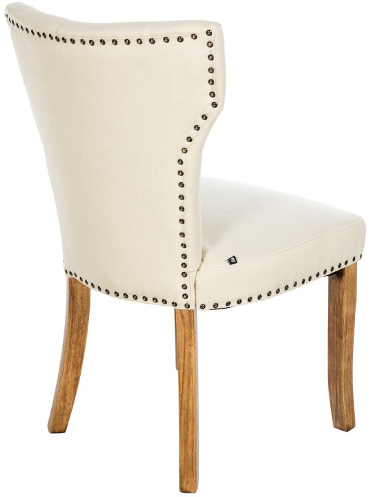 Conjunto de 2 cadeiras para sala de jantar tecido Zadar luz antiga, creme Conjunto de 2 cadeiras para sala de jantar tecido Zadar luz antiga, creme