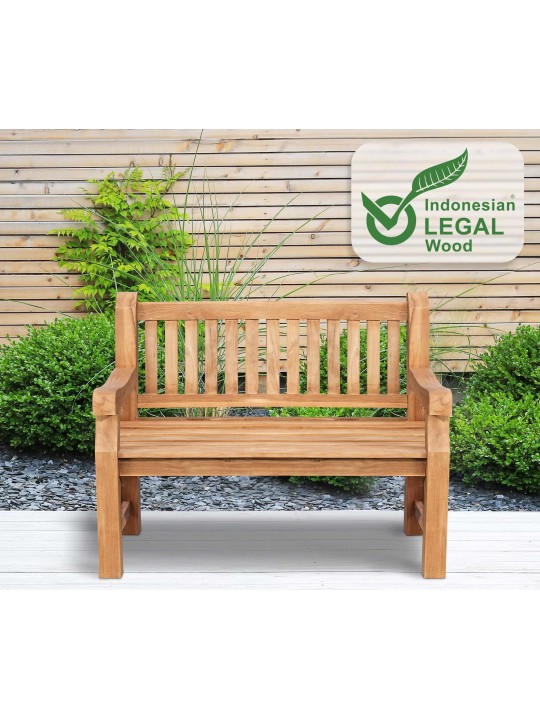Banco de teca Jackson V2 120 cm, teca Banco de teca Jackson V2 120 cm, teca