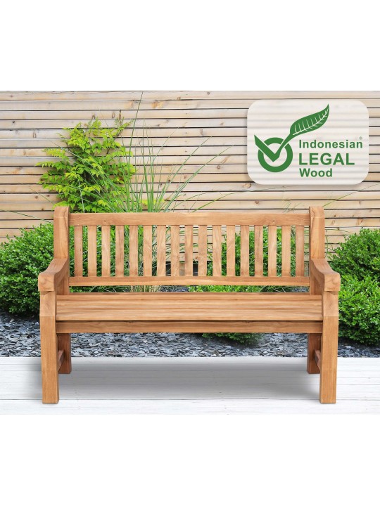 Banco de teca Jackson V2 150 cm, teca Banco de teca Jackson V2 150 cm, teca