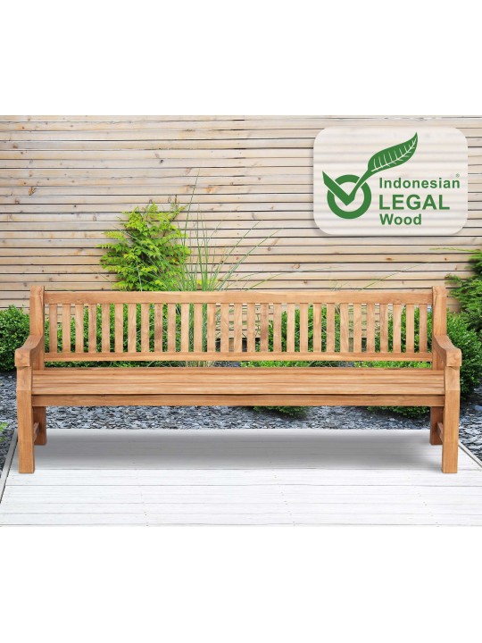 Banco de teca Jackson V2 240 cm, teca Banco de teca Jackson V2 240 cm, teca