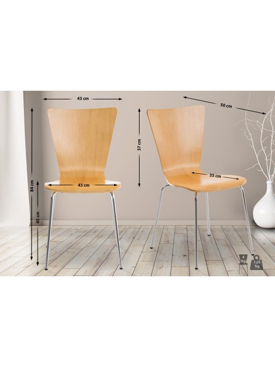 Cadeira para visitantes Aaron, natural Cadeira para visitantes Aaron, natural