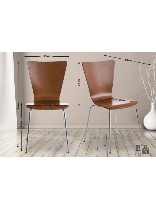 Cadeira para visitantes Aaron, castanho Cadeira para visitantes Aaron, castanho