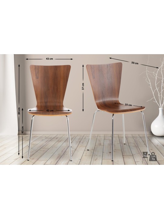 Cadeira para visitantes Aaron, nogueira Cadeira para visitantes Aaron, nogueira