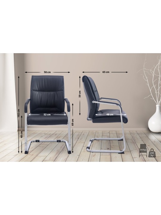 Cadeira para visitantes XL Anubis, preto