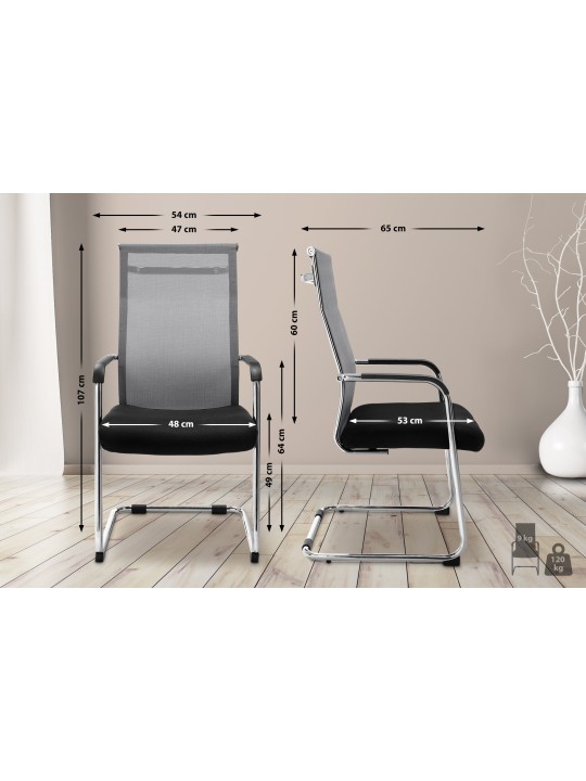 Cadeira para visitantes Brenda, cinza Cadeira para visitantes Brenda, cinza