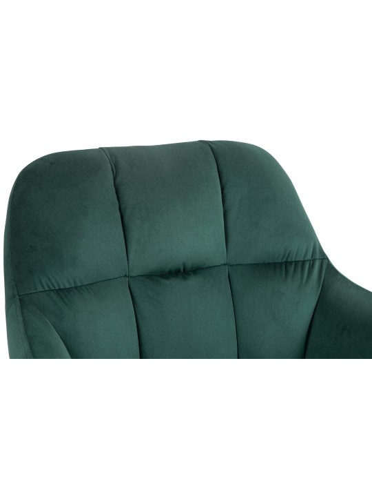 Banqueta alta Natoma veludo, verde