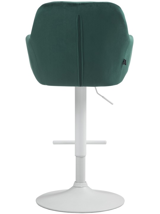 Banqueta alta Natoma veludo, verde