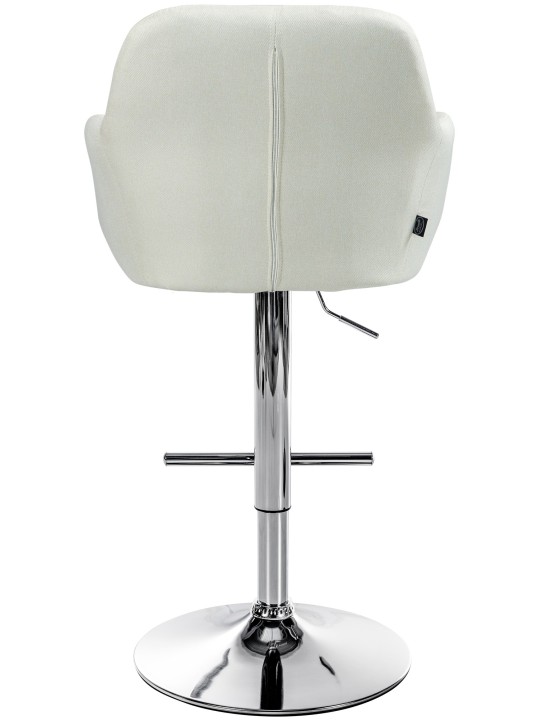 Banqueta alta tecido Natoma cromado, creme