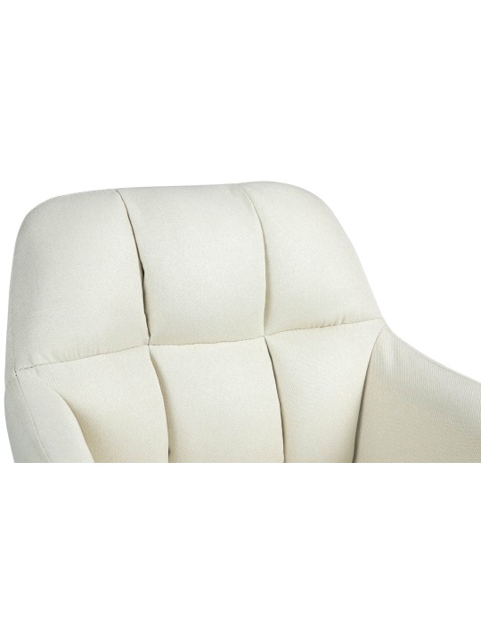 Banqueta alta tecido Natoma cromado, creme