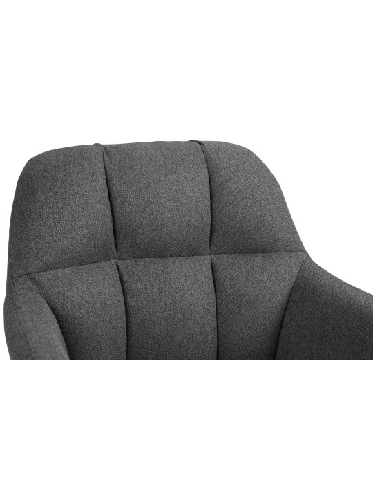 Banqueta alta tecido Natoma cromado, cinza escuro