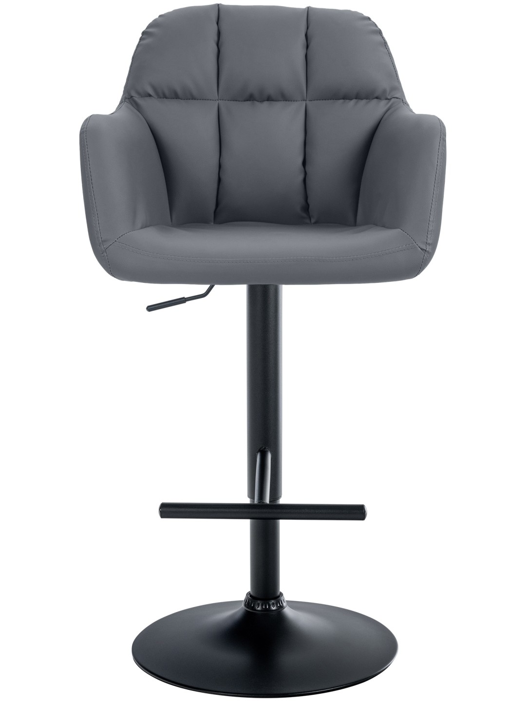 Banqueta alta Natoma couro sintético, cinza