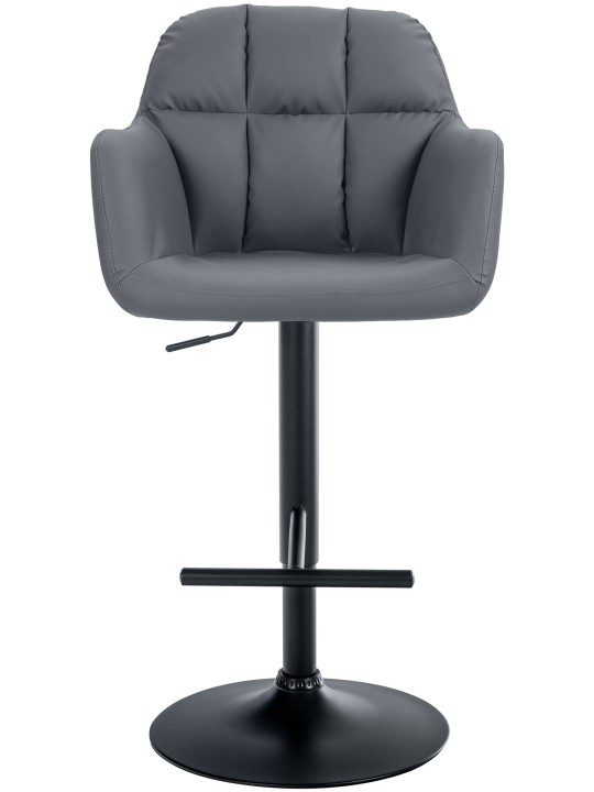 Banqueta alta Natoma couro sintético, cinza
