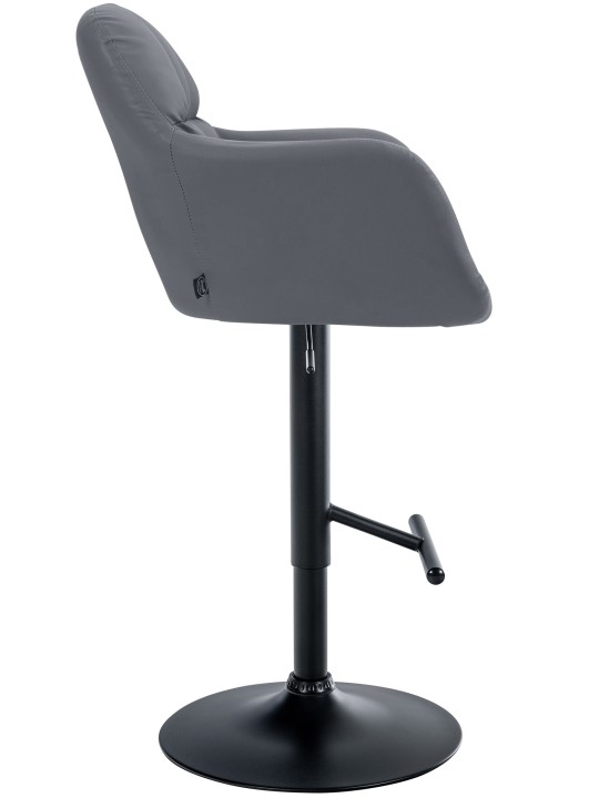 Banqueta alta Natoma couro sintético, cinza