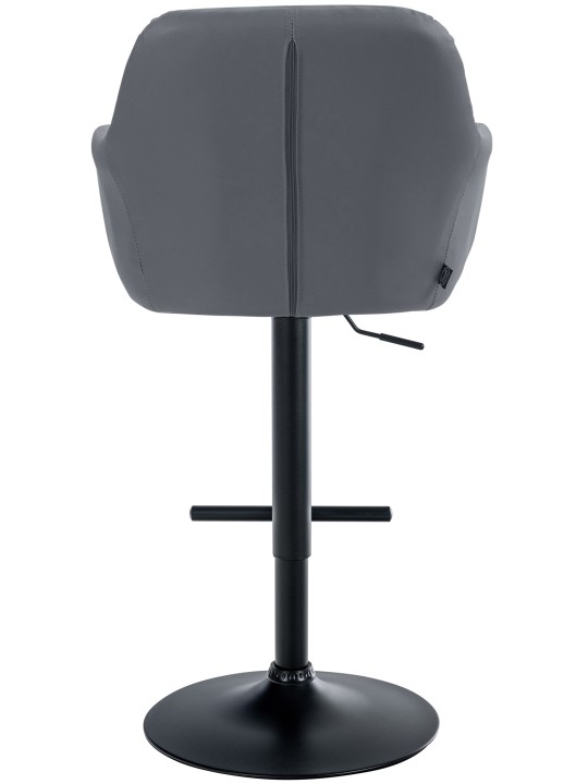 Banqueta alta Natoma couro sintético, cinza