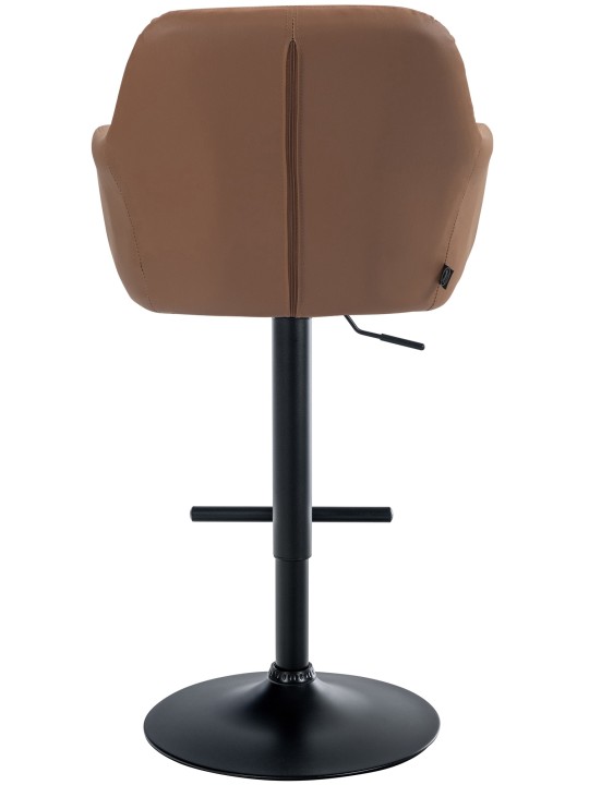 Banqueta alta Natoma couro sintético, castanho claro