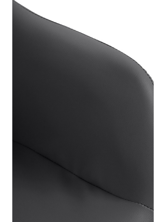 Banqueta alta Natoma couro sintético cromado, preto