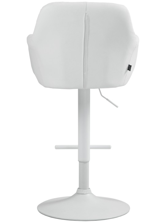 Banqueta alta Natoma couro sintético, branco