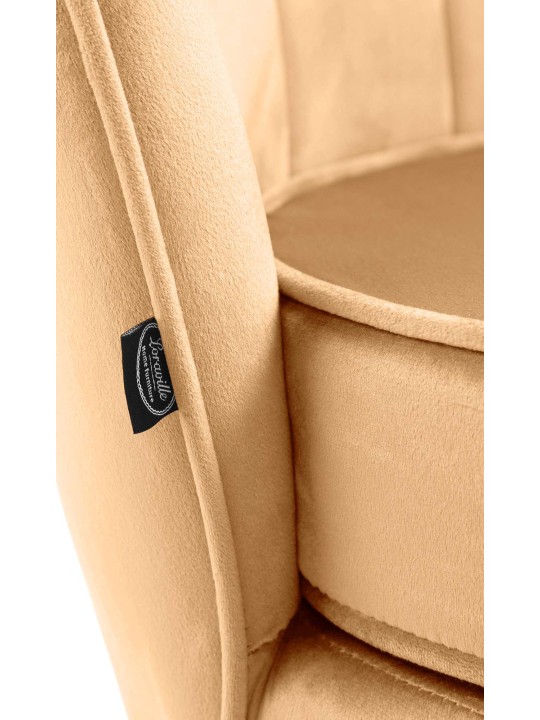 Cadeira Rosita veludo, amarelo